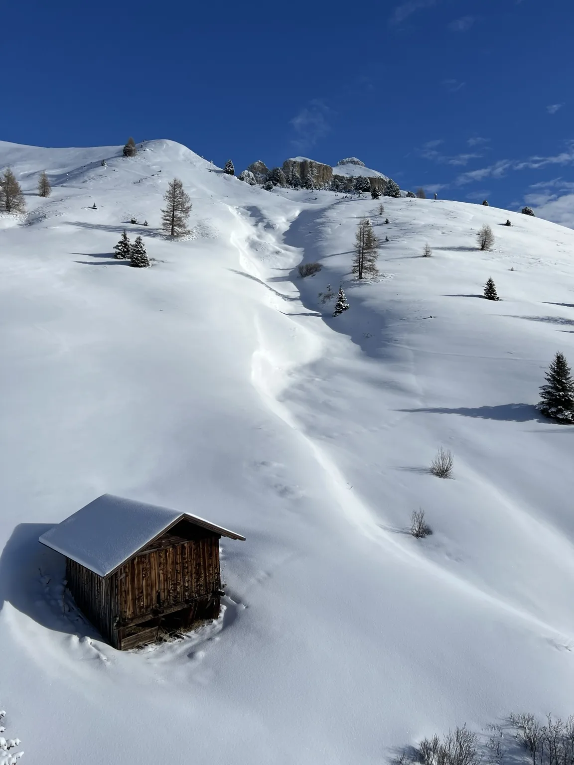 Quiet corners of the Dolomites.
